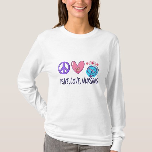 Peace Love Nursing T-shirt (Voorkant)