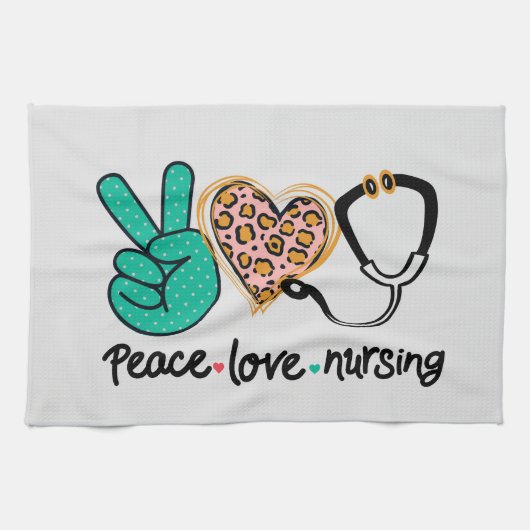 Peace Love Nursing Theedoek (Horizontaal)