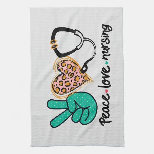 Peace Love Nursing Theedoek (Verticaal)