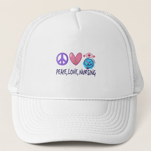 Peace Love Nursing Trucker Pet (Voorkant)