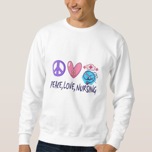 Peace Love Nursing Trui (Voorkant)