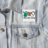 Peace Love Nursing Vierkante Button 5,1 Cm (In situ)