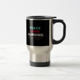 Peace Love Nurving Stainless Steel Travel Mug Reisbeker