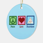 Peace Love Nutrition Keramisch Ornament (Links)