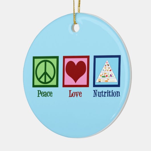 Peace Love Nutrition Keramisch Ornament (Links)