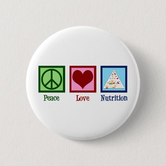 Peace Love Nutrition Ronde Button 5,7 Cm (Voorkant)