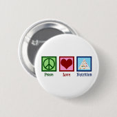 Peace Love Nutrition Ronde Button 5,7 Cm (Voorkant /achterkant)