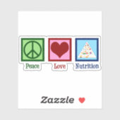 Peace Love Nutrition Sticker (Vel)