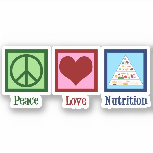 Peace Love Nutrition Sticker (Voorkant)