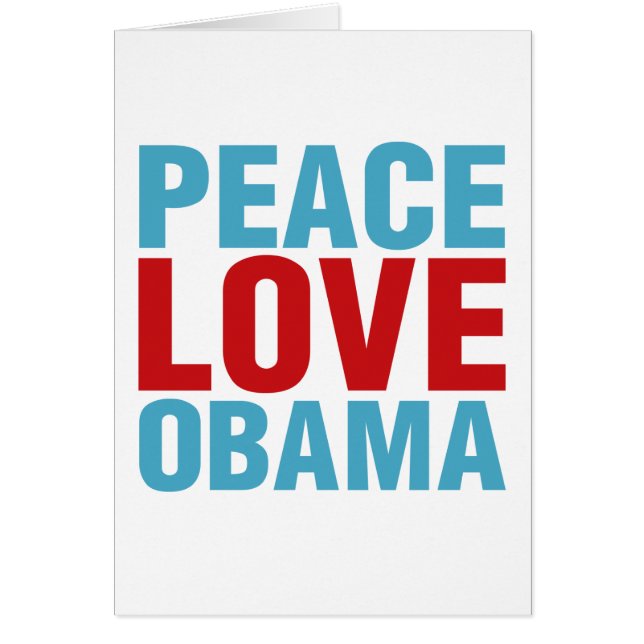 Peace Love Obama (Voorkant)