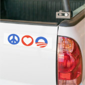 Peace Love Obama Bumpersticker (Op Truck)