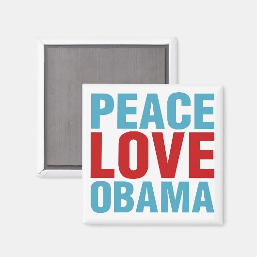 Peace Love Obama Magneet (Voorkant / Achterkant)