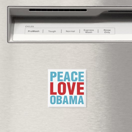 Peace Love Obama Magneet (Insitu (Vaatwasser))