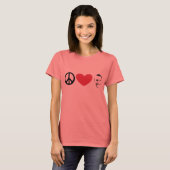 PEACE LOVE OBAMA T-SHIRT (Voorkant volledig)