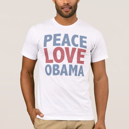 Peace Love Obama T-shirt (Voorkant)