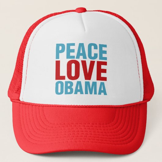 Peace Love Obama Trucker Pet (Voorkant)