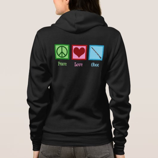 Peace Love Oboe Player Women's Hoodie (Achterkant)