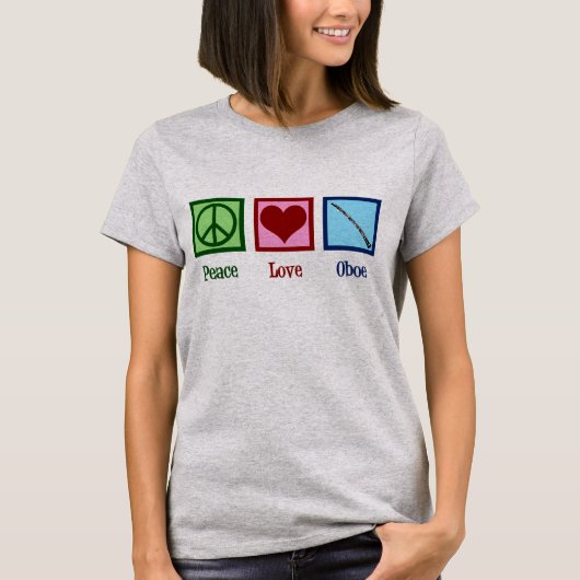 Peace Love Oboe T-shirt (Voorkant)