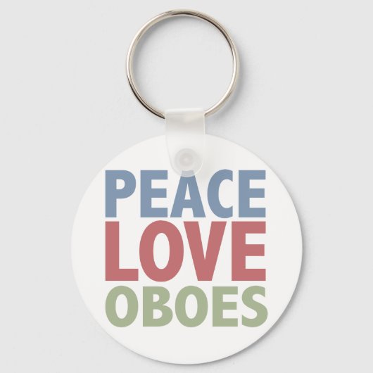 Peace Love Oboes Sleutelhanger (Voorkant)
