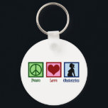 Peace Love Obstetrics Cute OBGYN Kantoor Sleutelhanger<br><div class="desc">Een schattig verloskundig cadeau voor mensen die bij een OBGYN-kantoor werken.  kerstcadeau voor de Vredesliefhebber.</div>