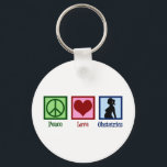 Peace Love Obstetrics Cute OBGYN Kantoor Sleutelhanger<br><div class="desc">Een schattig verloskundig cadeau voor mensen die bij een OBGYN-kantoor werken.  kerstcadeau voor de Vredesliefhebber.</div>