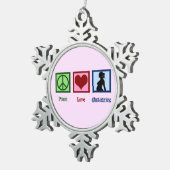 Peace Love Obstetrics Tin Sneeuwvlok Ornament (Rechts)
