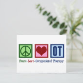 Peace Love Occupational Therapy Briefkaart (Staand voorkant)