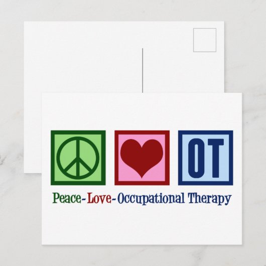 Peace Love Occupational Therapy Briefkaart (Voorkant / Achterkant)