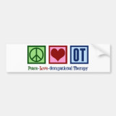 Peace Love Occupational Therapy Bumpersticker (Voorkant)