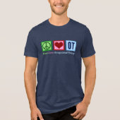 Peace Love Occupational Therapy Cute OT Tri-Blend Shirt (Voorkant)