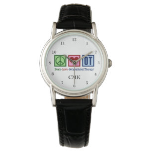 Peace Love Occupational Therapy Horloge