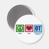 Peace Love Occupational Therapy Magneet (Voorkant / Achterkant)