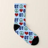 Peace Love Occupational Therapy OT Pattern Sokken (Links binnenkant)