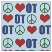 Peace Love Occupational Therapy OT Pattern Stof (Close Up)