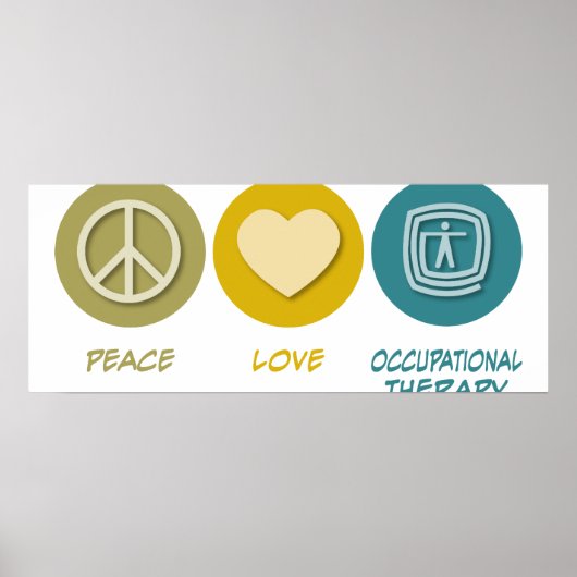 Peace Love Occupational Therapy Poster (Voorkant)
