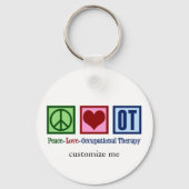 Peace Love Occupational Therapy Sleutelhanger (Achterkant)