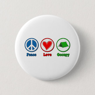 Peace Love Occupy Ronde Button 5,7 Cm