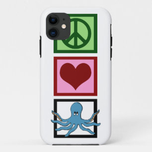Peace Love Octopus iPhone 11 Hoesje