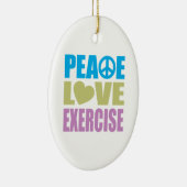 Peace Love-oefening Keramisch Ornament (Rechts)