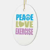 Peace Love-oefening Keramisch Ornament (Links)