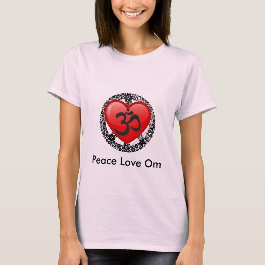 Peace Love Om Baby Doll T-Shirt (Fit-out)-opt 2 (Voorkant)