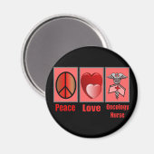 Peace Love ONCOLOGY Nurse Magneet (Voorkant / Achterkant)