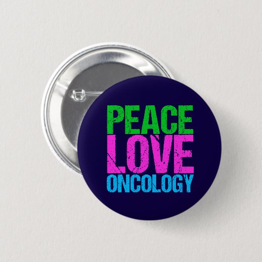 Peace Love Oncology Ronde Button 5,7 Cm (Voorkant /achterkant)