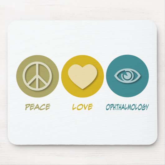 Peace Love Ophthalmology Muismat (Voorkant)