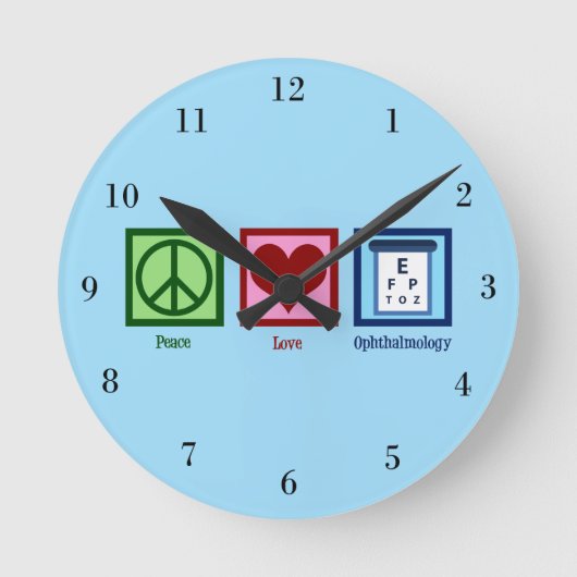 Peace Love Ophthalmology Ronde Klok (Voorkant)