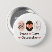 Peace Love Optometry Button (Voorkant /achterkant)
