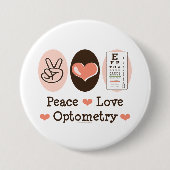 Peace Love Optometry Button (Voorkant)