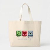 Peace Love Optometry Custom Optometrist Grote Tote Bag (Voorkant)