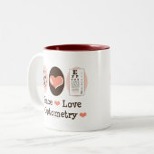 Peace Love Optometry Mok (Voorkant links)