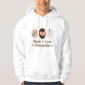 Peace Love Optometry Optometrist Hooded Sweatshirt (Voorkant)